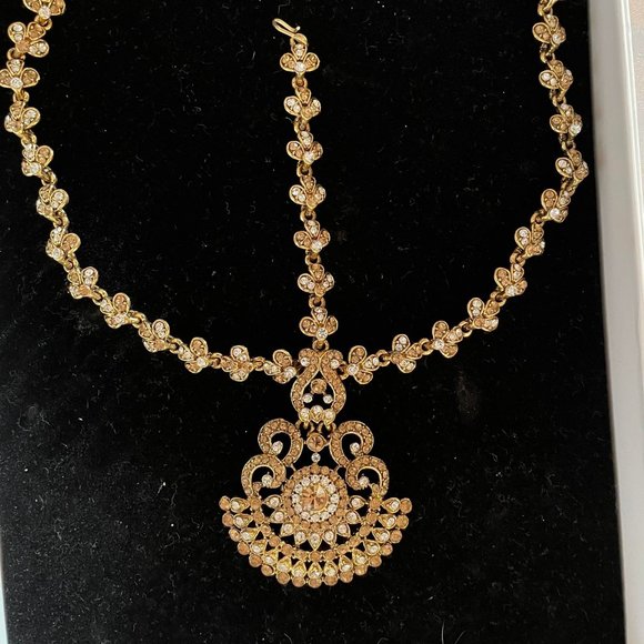 champagne gold mathapatti/tikka - Picture 1 of 1